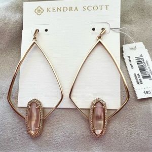Kendra Scott Arianna Earrings in Peach Illusion and Rose Gold